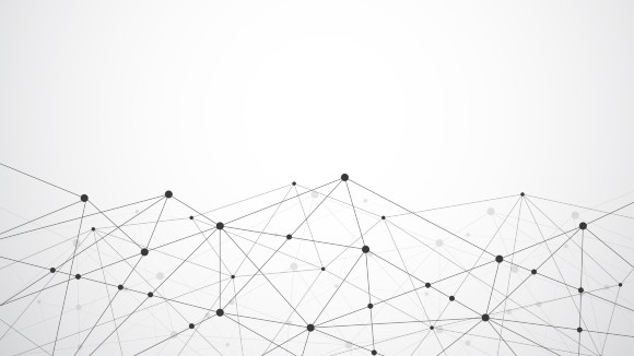 A A network of black thin lines on bright background.