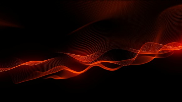 Abstract red wave line particular background