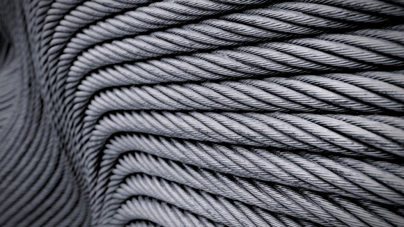 close up of many twisted ropes