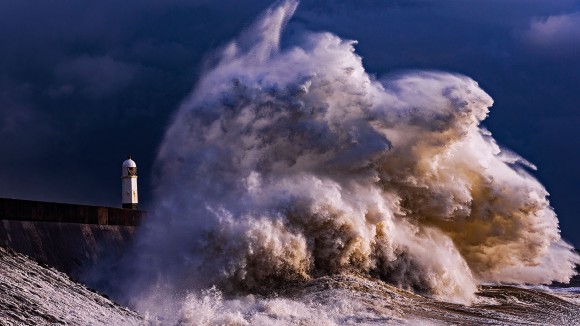 Storm at Porthcawl Lighthouse