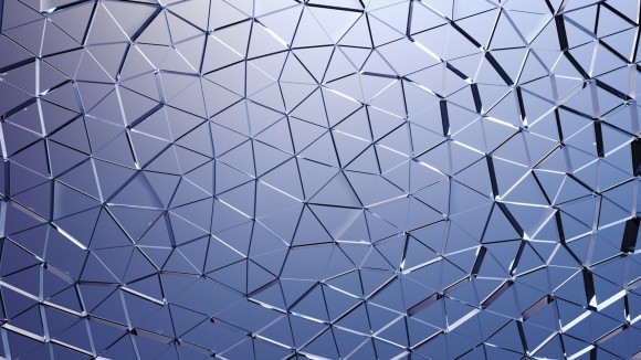 Abstract 3D Rendering of Polygonal Background - stock photo