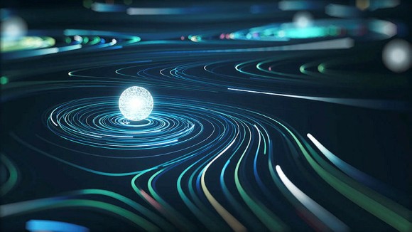 Abstract technology big data concept. Motion graphic for abstract data center, data flow. Transferring of big data and storage of block chain, server,  hi-speed internet. 3D Rendering.