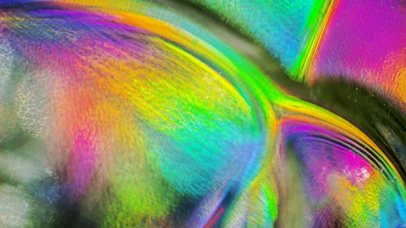 Image of a crystal cup of enlightenment with colored light