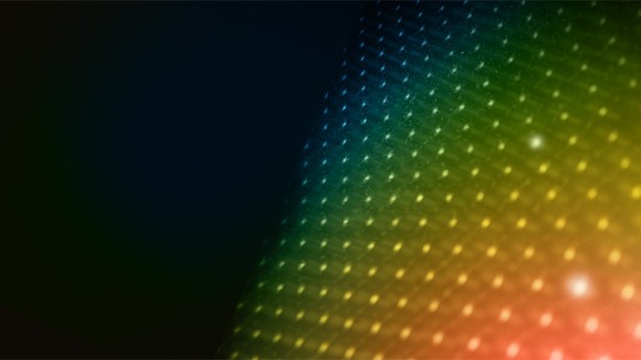 electronic dots of different colours