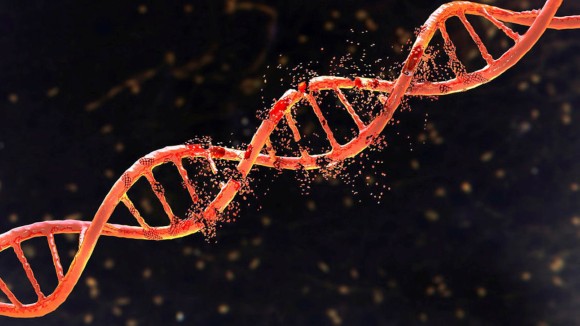 DNA damage, 3D illustration, Concept of disease genetic disorder or genetic engineering