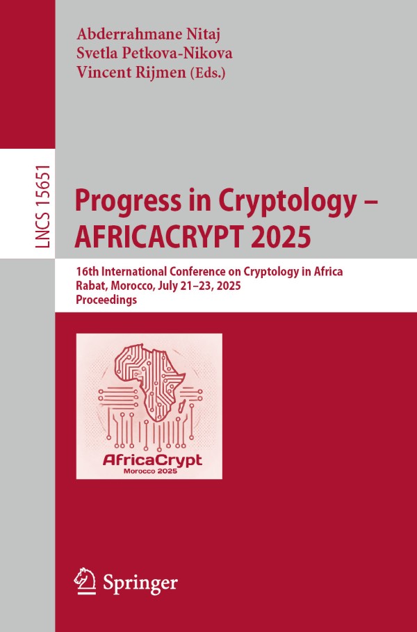 AFRICACRYPT 2025 Book Cover