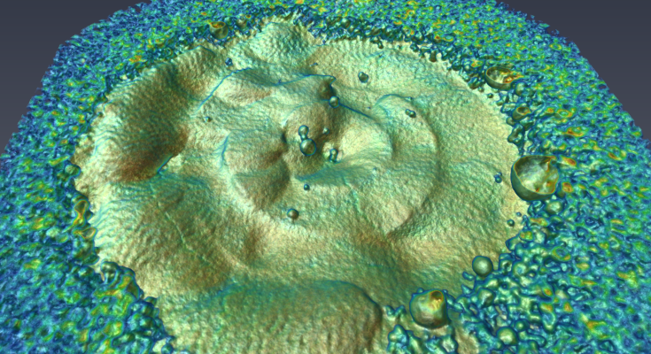 Tomographic image of melt pool