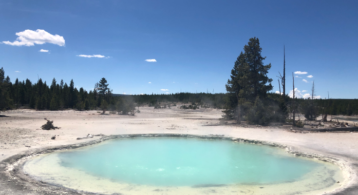 Cinder Pool Following Acidification, Yellowstone National Park USA