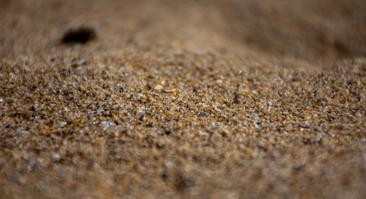 Texture of sand in the beach.