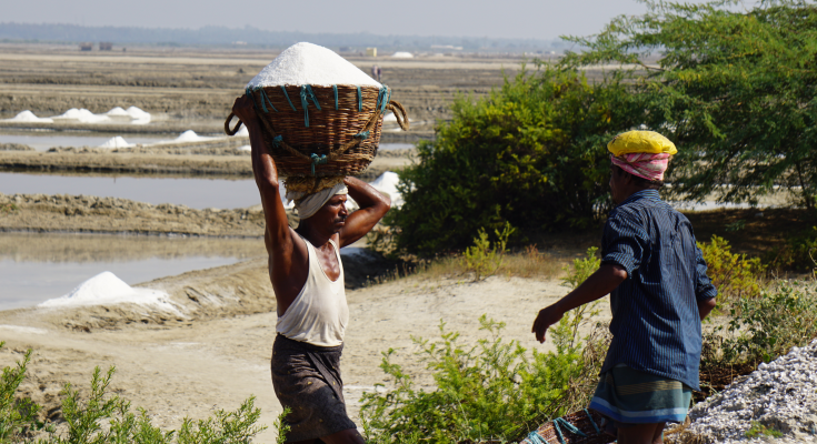 Men working in humid heat