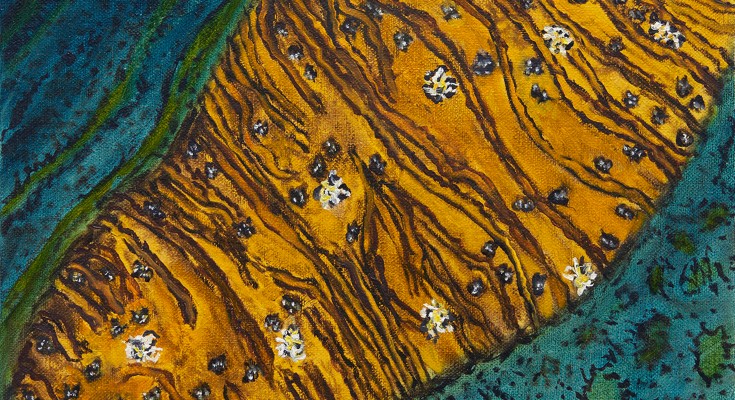 Oil painting of a mitochondrion