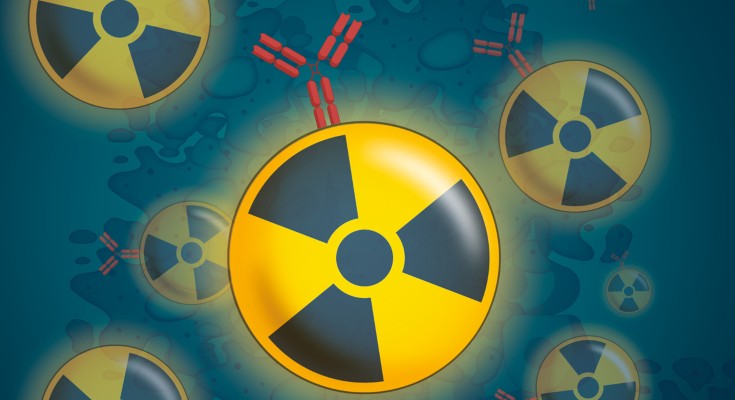antibodies with a radioactive symbol