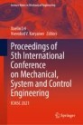 Proceedings of 5th International Conference on Mechanical, System and Control Engineering 