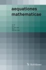 Front cover of Aequationes mathematicae