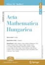 Front cover of Acta Mathematica Hungarica