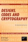 Front cover of Designs, Codes and Cryptography