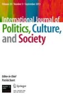 Front cover of International Journal of Politics, Culture, and Society