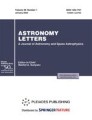 Front cover of Astronomy Letters