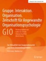 Gruppe. Interaktion. Organisation. Zeitschrift für Angewandte Organisationspsychologie (GIO)