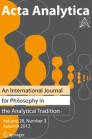 Front cover of Acta Analytica