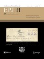 Front cover of The European Physical Journal H