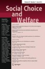 Front cover of Social Choice and Welfare