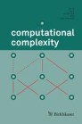 Front cover of computational complexity