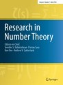 Front cover of Research in Number Theory