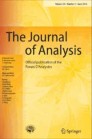 Front cover of The Journal of Analysis
