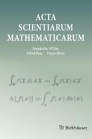 Front cover of Acta Scientiarum Mathematicarum