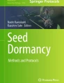 Seed Dormancy and Regulation of Germination | Springer Nature Link