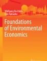 Markets and the Environment | Springer Nature Link