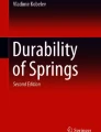 Principles of Spring Design | Springer Nature Link