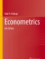 Economic Modelling | Springer Nature Link