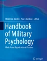 research topics military psychology
