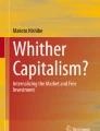 Market or Capitalist Economy: Breaking the Deadlock? | Springer Nature Link