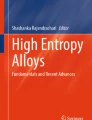 Frontiers in high entropy alloys and high entropy functional materials ...