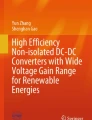 DC—DC Converters for Future Renewable Energy Systems | Springer Nature Link