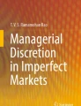 Managerial Discretion | Springer Nature Link