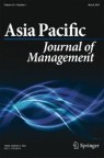 Front cover of Asia Pacific Journal of Management