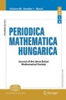 Front cover of Periodica Mathematica Hungarica