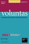 Front cover of VOLUNTAS: International Journal of Voluntary and Nonprofit Organizations