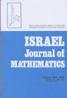 Front cover of Israel Journal of Mathematics