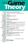 Front cover of International Journal of Game Theory